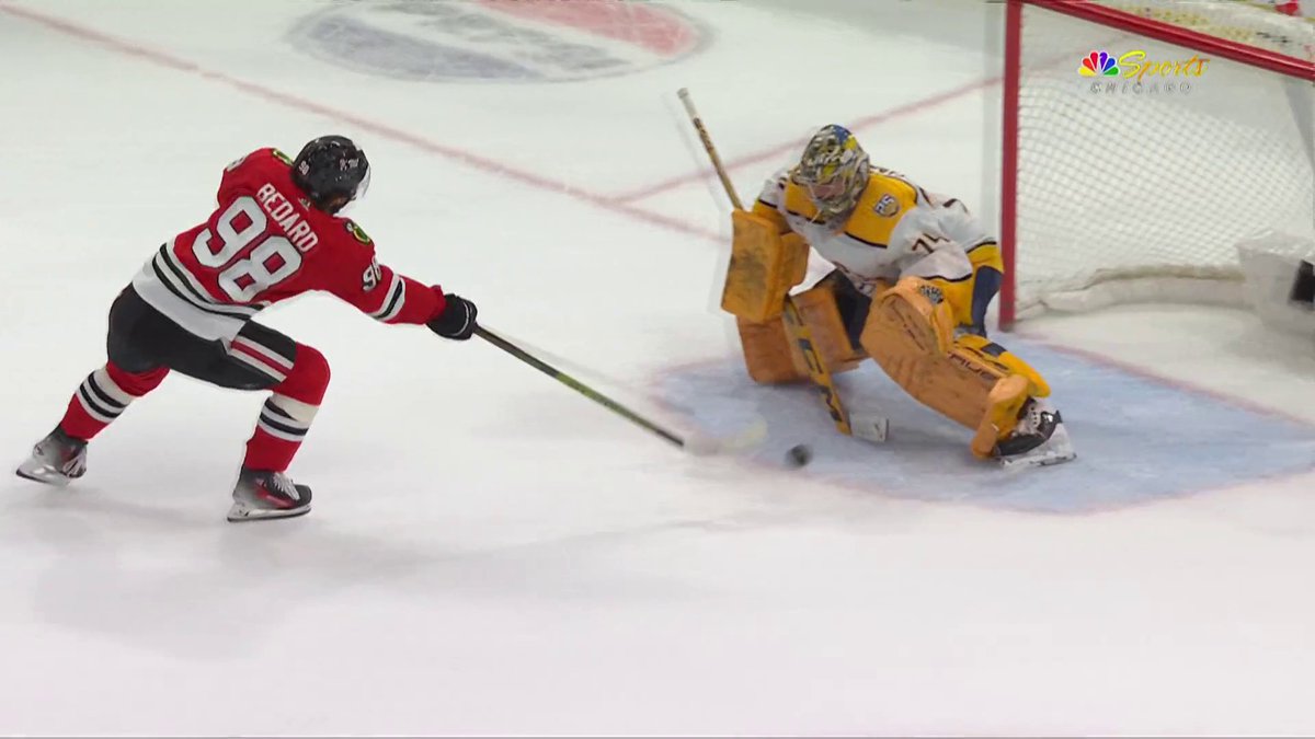 Connor Bedard scores his first NHL shootout goal, and it's a BEAUTY!