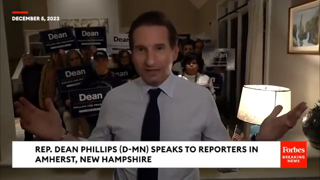 "Do you think that [Joe Biden] is a threat to democracy?" Democrat Rep. Dean Phillips: "Yes"