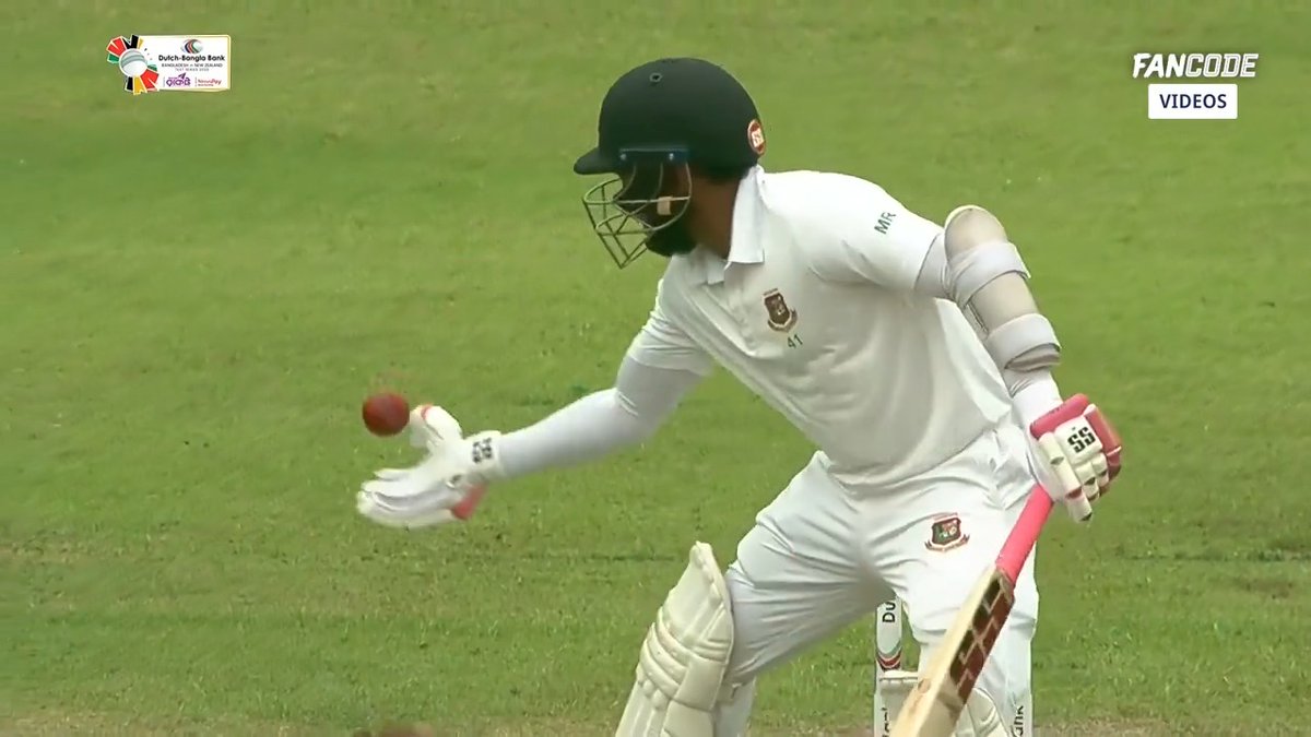 Mushfiqur Rahim given out on obstructing the field.
