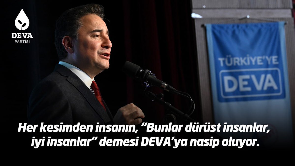 Siyasi görüşü ne olursa olsun, her kesimden insanın, “Bunlar dürüst insanlar, iyi insanlar” demesi çok şükür bize, DEVA’ya nasip oluyor. En büyük mutluluğumuzdur. Hamdolsun.