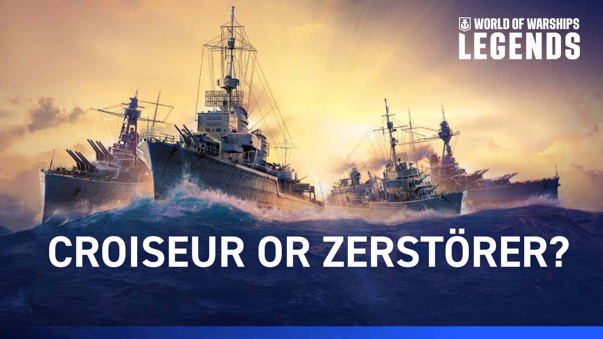 #Cruiser or #Destroyer? Big guns or fast moves? 🇫🇷 or 🇩🇪? Leave your opinion in the comments and prepare to set sail on the new ships in Early Access of our Future Update! Stay tuned for details. #MarineNationale #KaiserlicheMarine