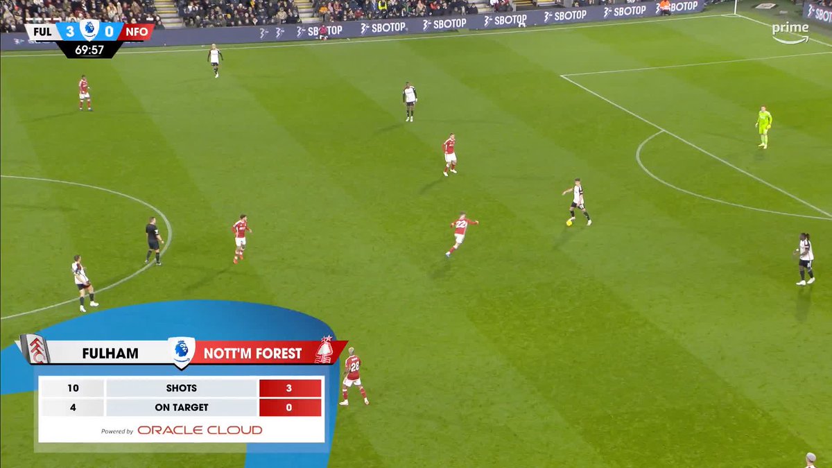 Losing heavily to Fulham, and still Nottingham Forest fans chant the name of under-pressure manager Steve Cooper. What a fanbase 👏 #PLonPrime #FULNFO