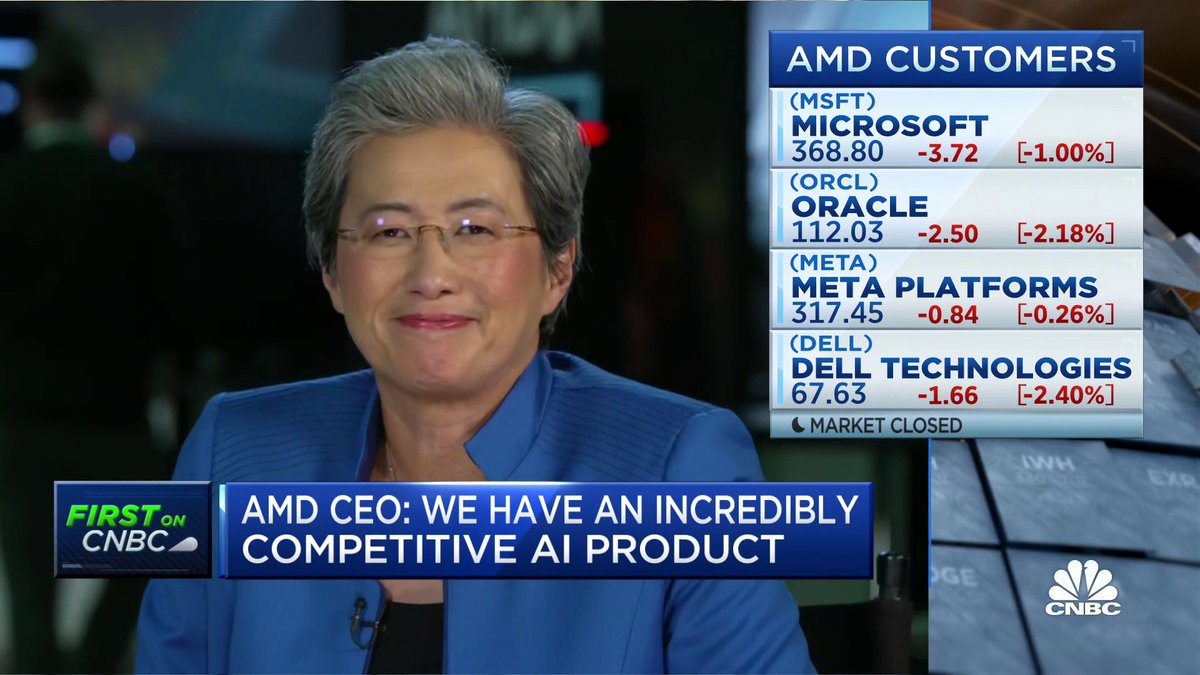 We ask AMD CEO Lisa Su what gives her confidence in the linearity of demand for #AI chips and infrastructure Jon Fortt $AMD