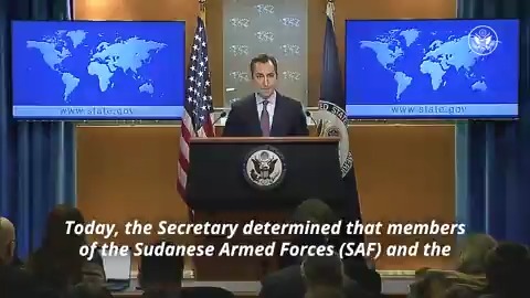Today, Secretary Antony Blinken determined that members of the Sudanese Armed Forces and Rapid Support Forces members have committed war crimes and members of the Rapid Support Forces and allied militias have committed crimes against humanity and ethnic cleansing.