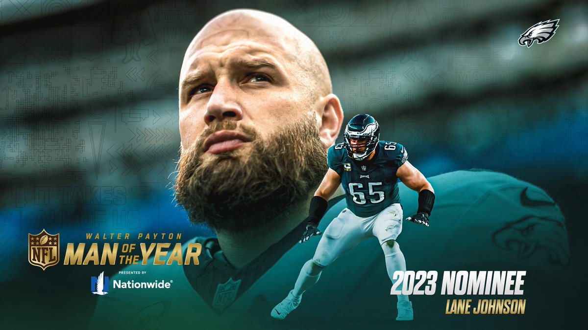 .Lane Johnson was not expecting this 🥹 @nationwide | #WPMOYChallenge