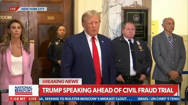 Former President Donald Trump says that no matter what the evidence shows, the judge in his New York civil fraud trial will rule against him.