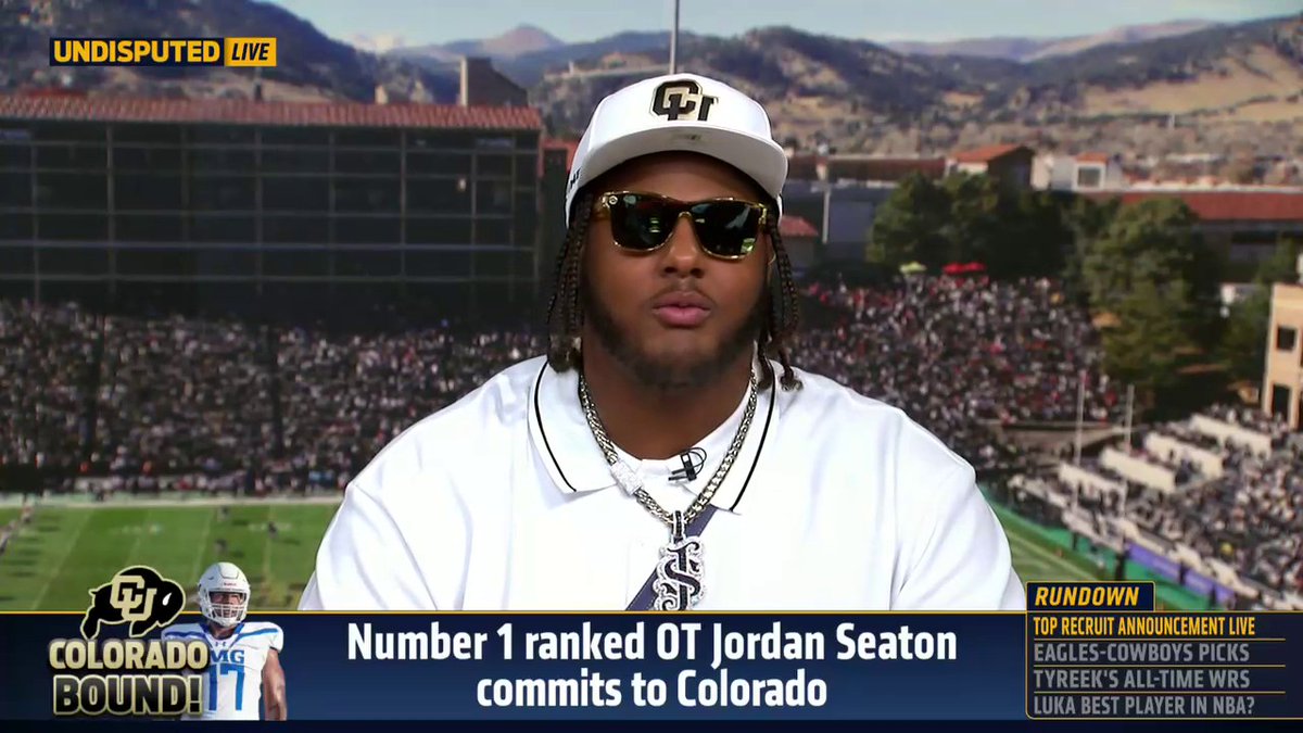 No. 1 OT recruit Jordan Seaton has committed to Colorado and has a message for other recruits 👀 “You claim you’re a dog, why you not coming to Colorado? Why you not helping somebody who looks like you?”