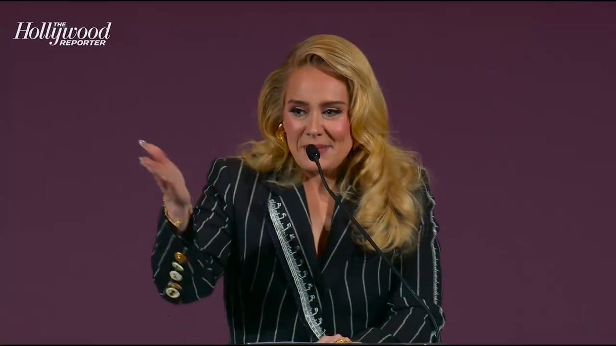 Watch Adele accept the 2023 Sherry Lansing Leadership Award at THR's #WomenInEntertainment gala