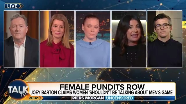 "I've been on the wrong end of dog's abuse when I very first started reporting." Bianca Westwood calls out Joey Barton for his views on women commentating on men's football. @BeeWestwood | Joey Barton 🇬🇧 | Piers Morgan | #PMU