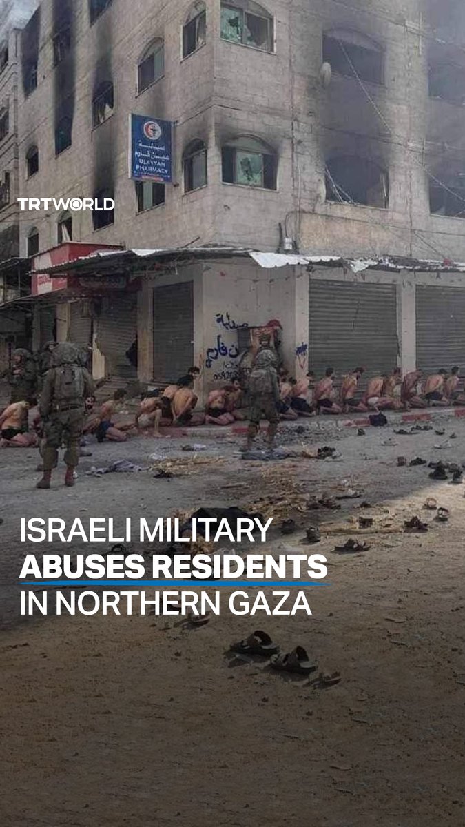In scenes reminiscent of Nazi Germany, the Israeli military blindfolds and strips naked Palestinian civilians in northern Gaza’s Beit Lahia town, according to Euro-Med Human Rights Monitor