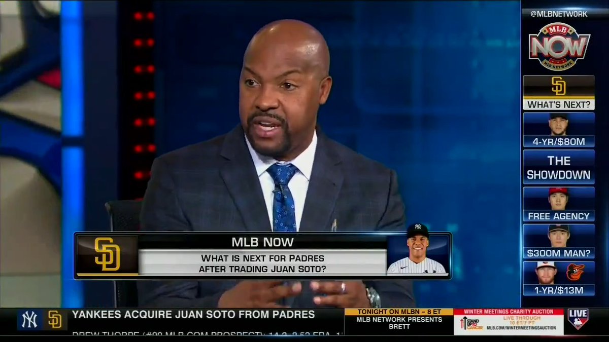 "This trade brings them back the experience that they were looking for to eat up those innings." Ron Darling and Bo Porter discuss the Padres replenishing their pitching in the Juan Soto trade. #MLBNow