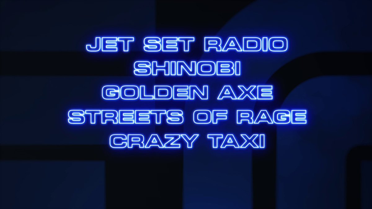 Uma Nova Era, Uma Nova Energia! Novos jogos de Jet Set Radio, Shinobi, Golden Axe, Streets of Rage e Crazy Taxi - agora em desenvolvimento! Inscreva-se para acompanhar as novidades: