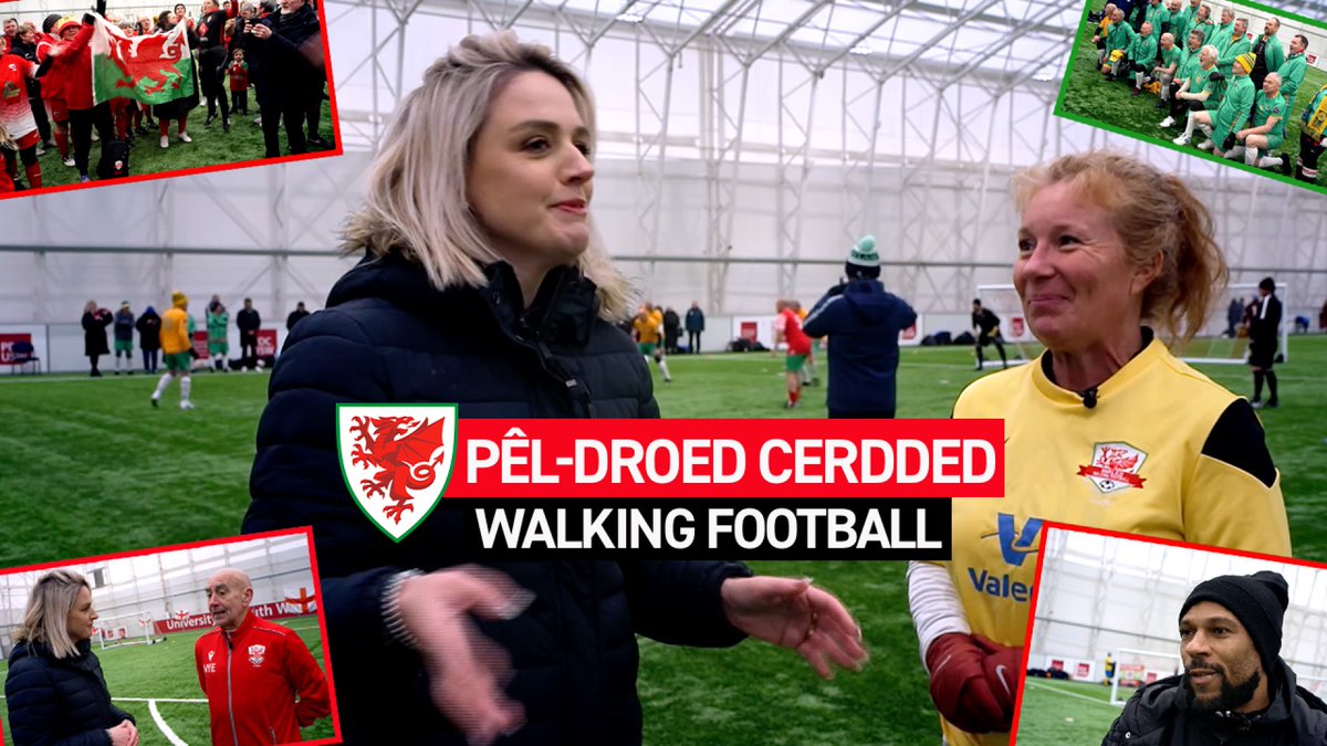 Cymru yn cynnal twrnament Pêl-droed Cerdded Rhyngwladol 🏴 Walking Football: Wales host International Walking Football Tournament – Did Danny Gabbidon play to reach his Golden Cap for the nation?! 🤔 @wales_wf 🏆⚽️