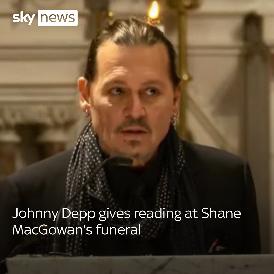 Actor Johnny Depp gave a short reading at the funeral of Shane MacGowan in Ireland. The Hollywood actor was close friends with Shane MacGowan and best man at his wedding. Read more: