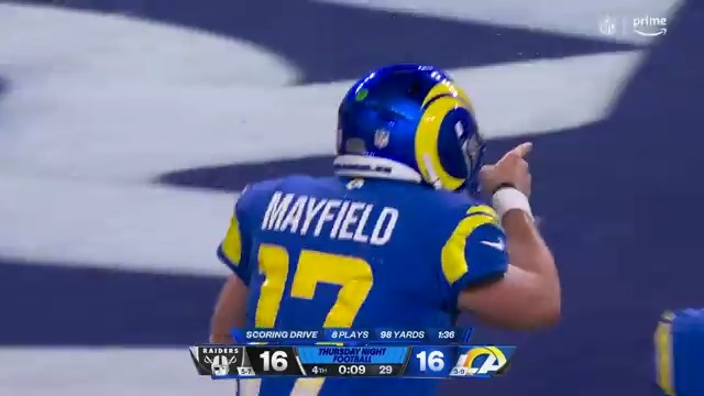 One year ago, Baker Mayfield led an epic game-winning drive in primetime just TWO DAYS after he joined the Los Angeles Rams.