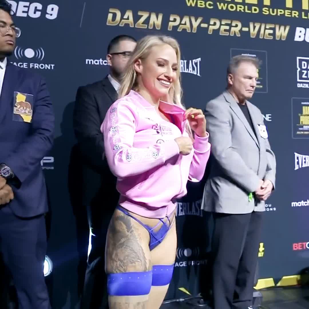 ⚖️ Both Blonde Bomber 🥊💁🏼♀️ & Miyo Yoshida 🇺🇸🥊3X WorldChamp IBF WBO👑 weigh inside the 118lb Championship limit! 💪 IBF World Bantamweight Title on the line in San Francisco 🔥 #BridgesYoshida | DAZN PPV & DAZN | #HaneyPrograis