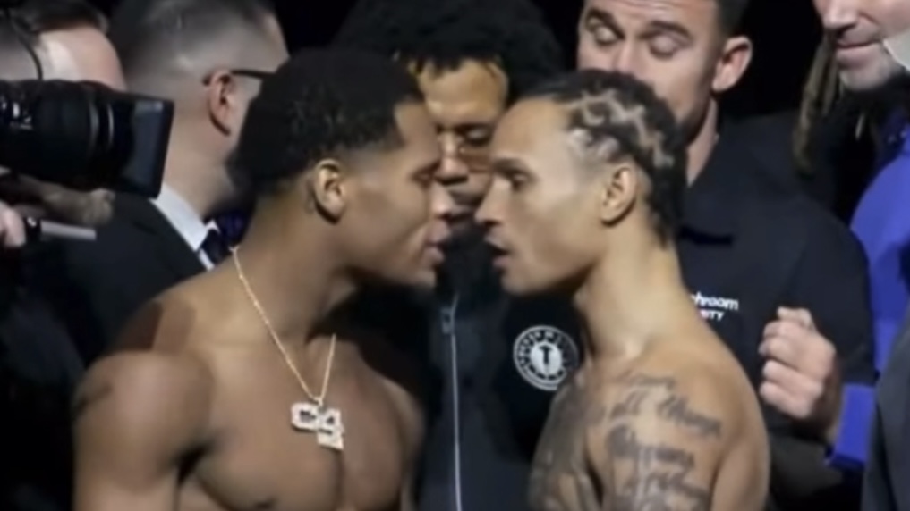‼️ Devin Haney vs Regis Prograis intense, extended final face-off as things get heated ahead of tomorrow night… [🎥 Matchroom Boxing]