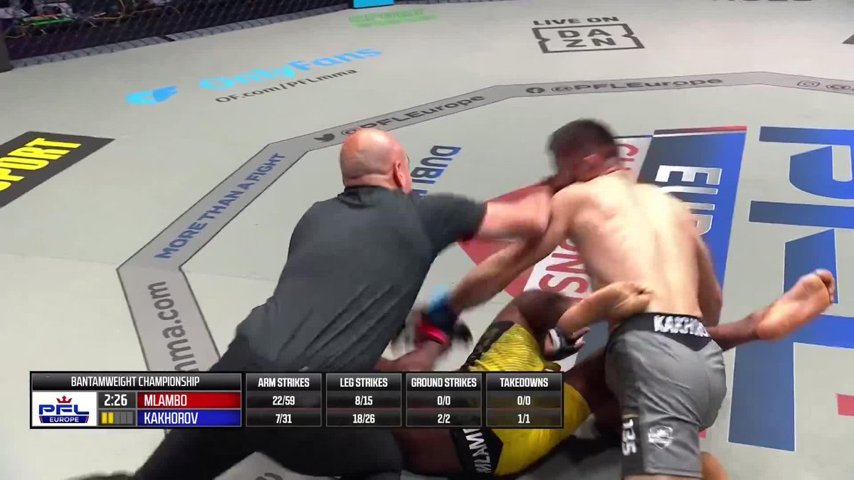 Khurshed Kakhorov is your 2023 PFL Europe Bantamweight Champion! #PFLDublin LIVE NOW 🇪🇺 DAZN 🌎