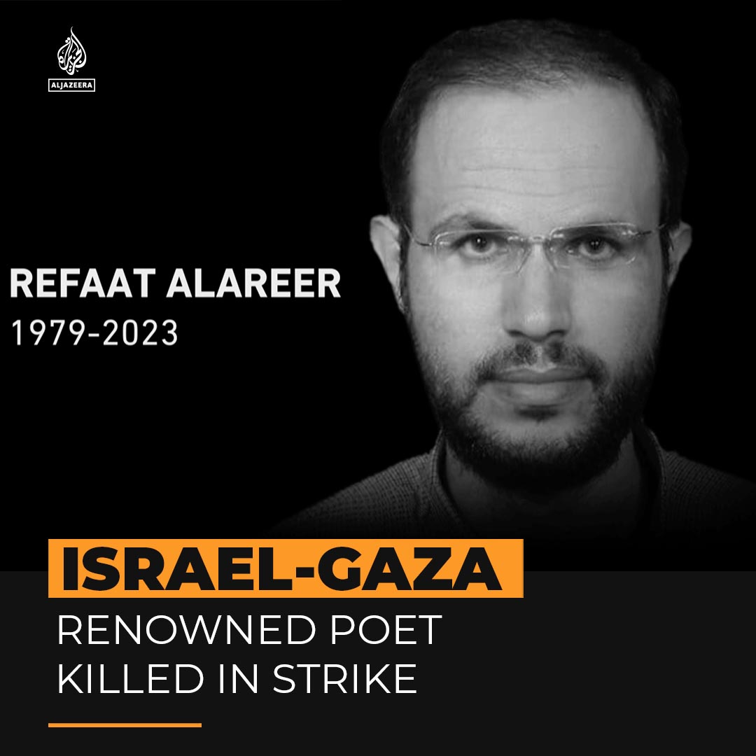 Israeli air strikes on Gaza have killed renowned Palestinian writer, poet, and professor Refaat Alareer and six members of his family. His students and colleagues spoke to Al Jazeera about his legacy ⤵️