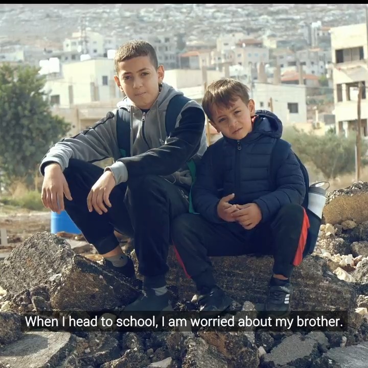 “When I head to school, I am worried about my brother. He is scared by the violence and shootings.” 11-year-old Hussam on life in the West Bank since military operations increased. Every child has a right to be safe - no matter where they are. The violence must stop. Now.