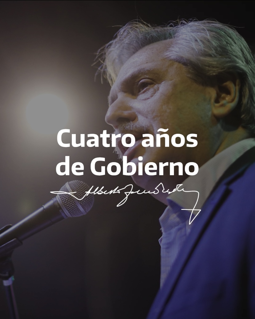 Cuatro años de un Estado presente abrazando a las argentinas y los argentinos en cada rincón de la patria 🇦🇷 2019 - 2023 | Gobierno del presidente Alberto Fernández (Alberto Fernández) ⬇️