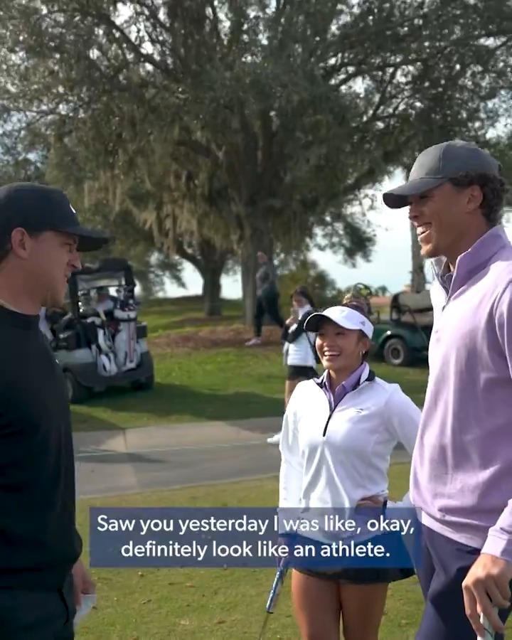 Creating opportunities through the game of golf 🙌 Cameron Champ played a round with HBCU golfers Erin Marcelino and Jared Southerland ahead of @GTInvitational this week. (Presented by Grant Thornton)