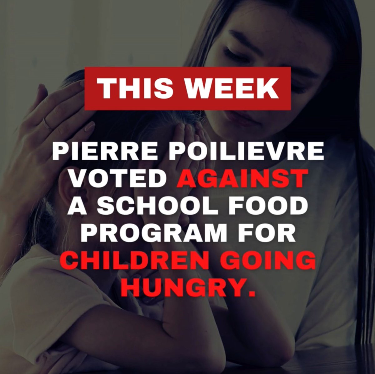Pierre Poilievre and the Conservatives had a busy week fighting kids. Wednesday - vote against a national school food program for children. Thursday - host rich donors at a $1700 per seat at his swanky steakhouse fundraiser. It's appalling.