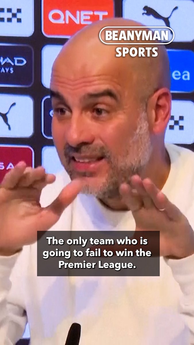 🚨🚨🎙️| Pep Guardiola: “The only team who's going to fail if they don’t win the Premier League title is Man City… At the end… Arsenal, Liverpool, Chelsea, they don’t win everything: ‘It’s normal, City should win’. [BeanymanSports]