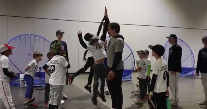Adley Rutschman was leading the fun for 125 kids at the Friends of Rutsch Youth Baseball Clinic in partnership with Friends of Baseball in his hometown of Portland, OR on Saturday. Adley Rutschman I Friends of Baseball I Play Ball