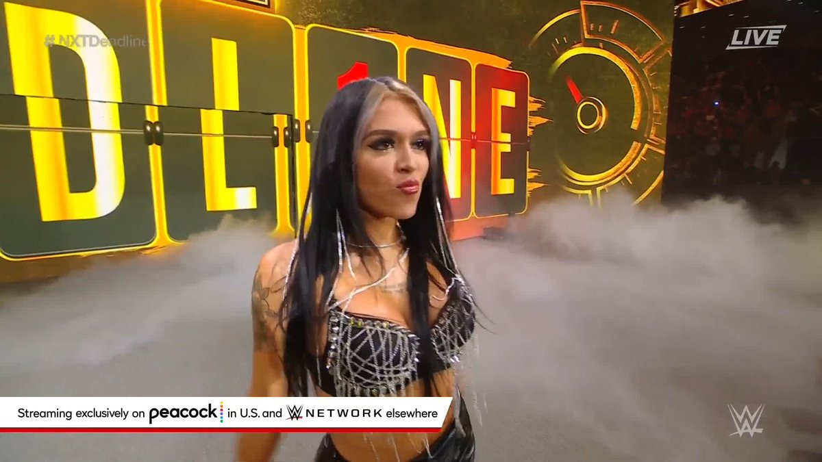 Business just picked up 🤯 @CoraJadeWWE is back!!! #NXTDeadline
