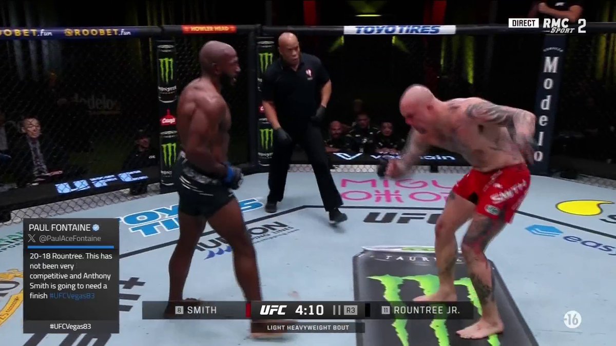 🚨🚨 OH MON DIEU CE KO DE FOUUUUU 🤯 ROUNDTREE A FAIT DANSER SMITH AVEC UN ÉNORME BRAS ARRIÈRE 💥