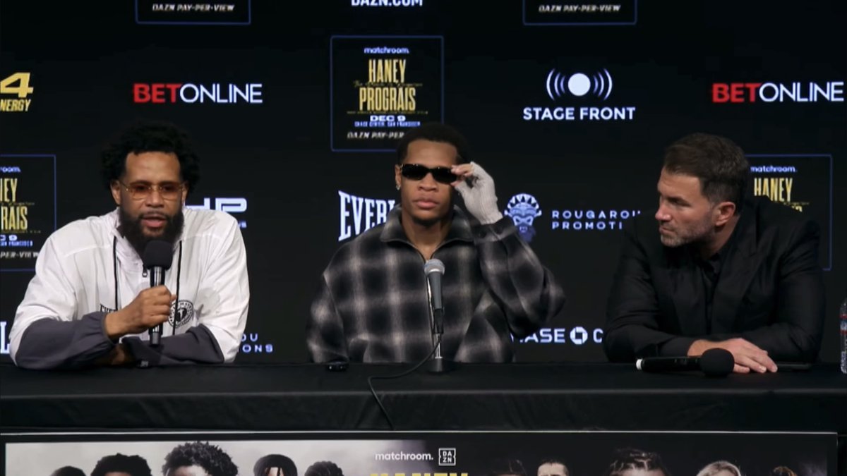 ‼️ Devin Haney and Bill Haney fire back at Gervonta Davis after Devin's win vs Regis Prograis: "Stop letting Tank and his team p*** on your head and tell you it's rain with these insignificant fights." [🎥 Matchroom Boxing]