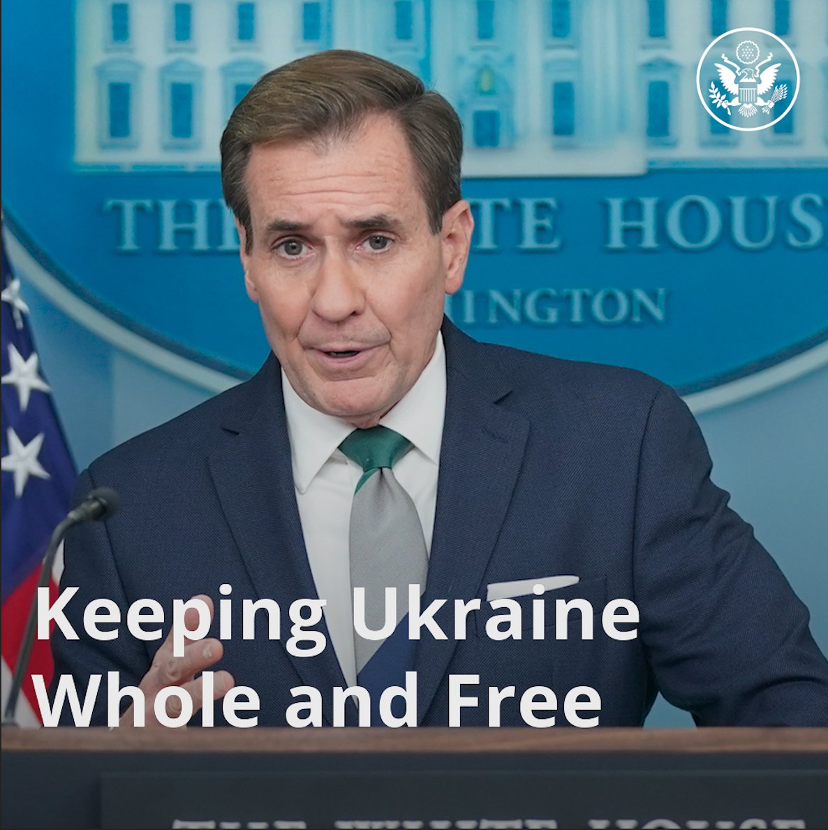 .The White House NSC Coordinator for Strategic Communications John Kirby briefed international journalists this week on the need to stop Russian aggression and keep Ukraine whole and free.