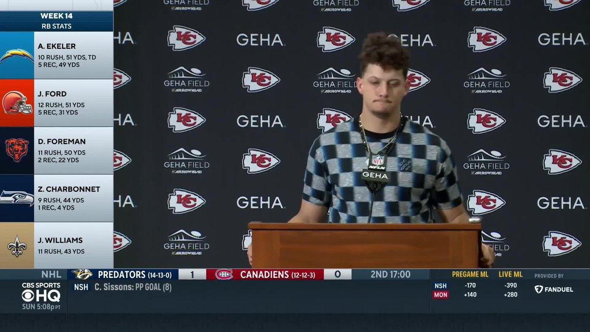 "To take away greatness like that ... I know as fans you want to see the guys on the field decide the game." - Patrick Mahomes on the offsides call that negated a TD