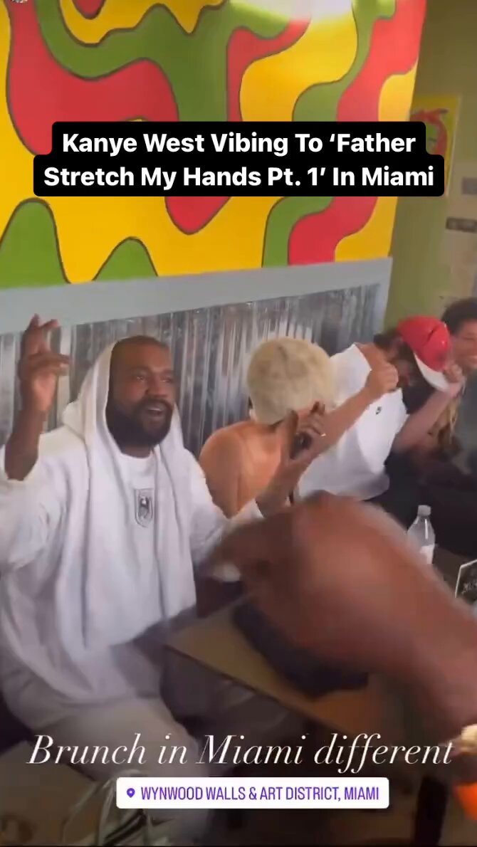 Kanye West surprised fans and showed up to brunch in Miami during Art Basel 🔥❤️