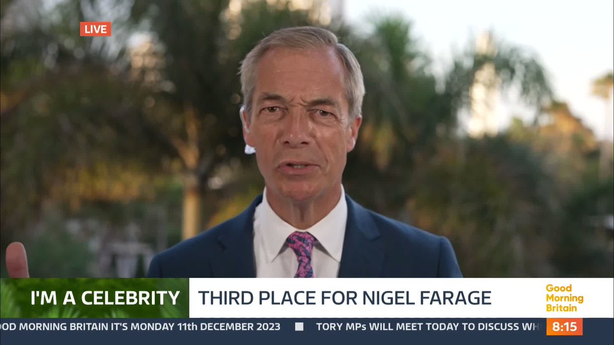 'Is this the biggest paycheck I've ever had? Yes, it is and what on earth is wrong with that?' Nigel Farage came third on I'm a Celebrity... Get Me Out of Here ๐๐๐