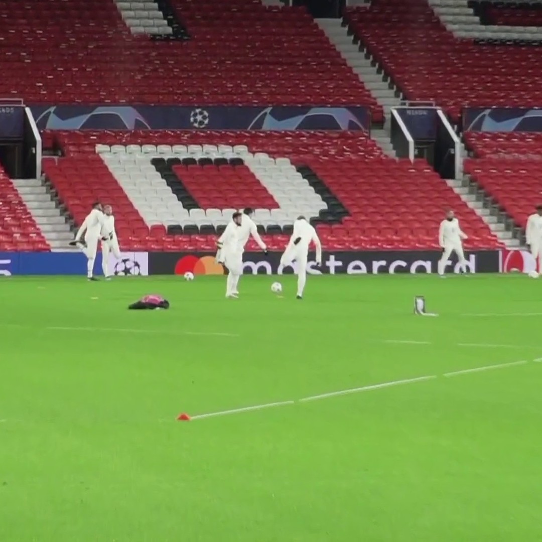 Bayern train tonight at Old Trafford ahead of their clash with Manchester United in the Champions League ⭐