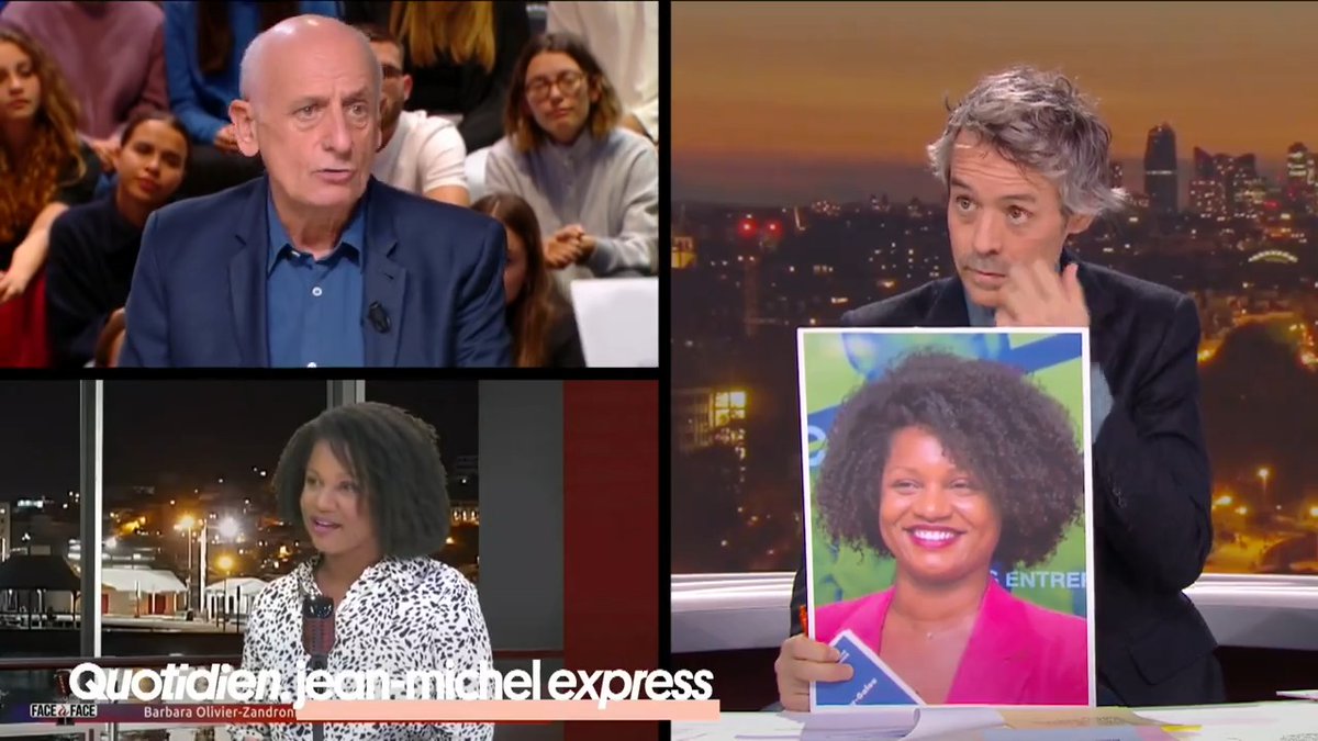 Après une interview tendue avec le président du RN Jordan Bardella, la présentatrice du journal de RCI Guadeloupe Barbara Olivier-Zandronis a été mise à l'écart par sa radio. #Quotidien