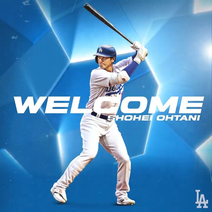 The best in Sho. Welcome to the Los Angeles Dodgers, Shohei Ohtani! ロサンゼルス・ドジャースへようこそ、大谷翔平！