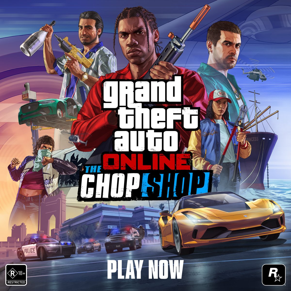 Collaborate with real estate mogul and auto enthusiast Yusuf Amir on his newest venture, stealing the most coveted vehicles in Los Santos across a series of daring robberies in GTA Online: The Chop Shop. Play now.