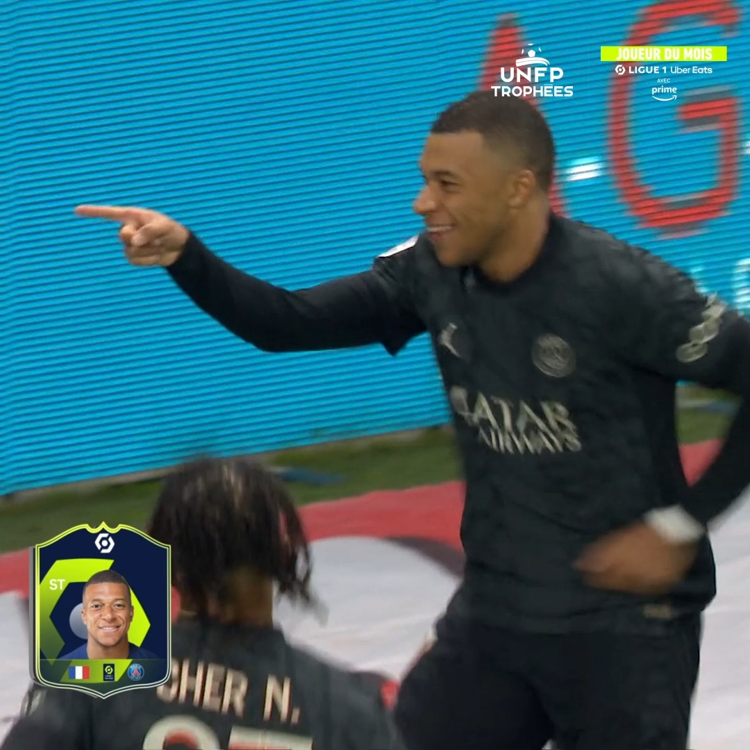 Back-to-back Ligue1UberEats Player of the Month award. Congratulations, Kylian Mbappé. #FC24