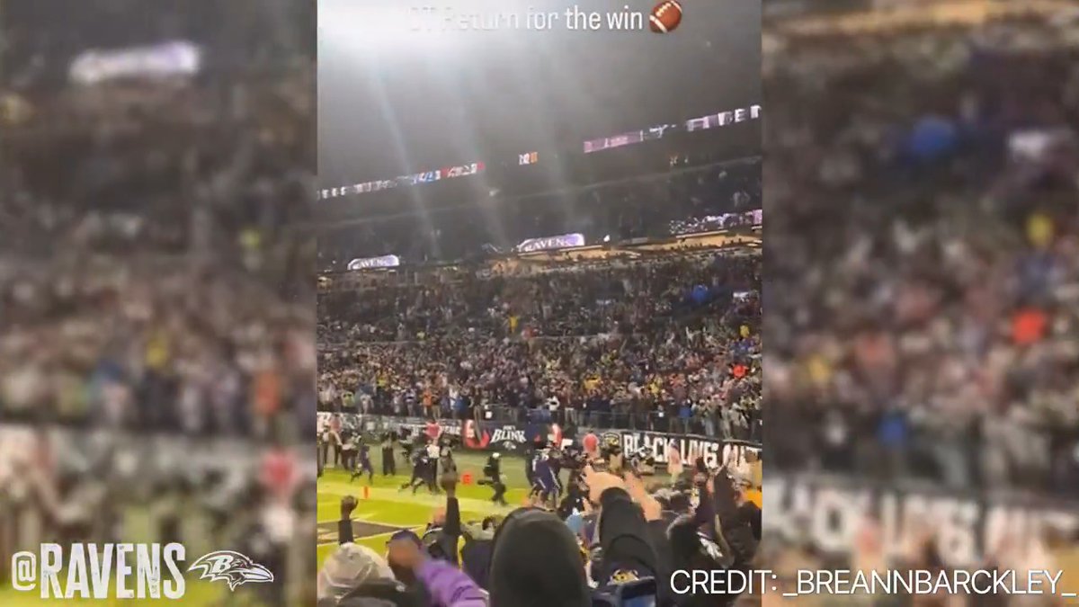 The #RavensFlock went CRAZY 🔥
