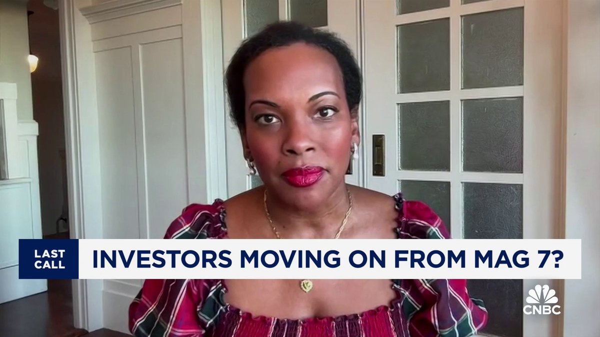 “It’s not going to be these seven forever. I’m not convinced it’ll be these seven by this time next year,” says cleocapital Managing Director @sarahkunst about the “Magnificent Seven.” $AAPL $GOOGL $AMZN $MSFT $NVDA $META $TSLA