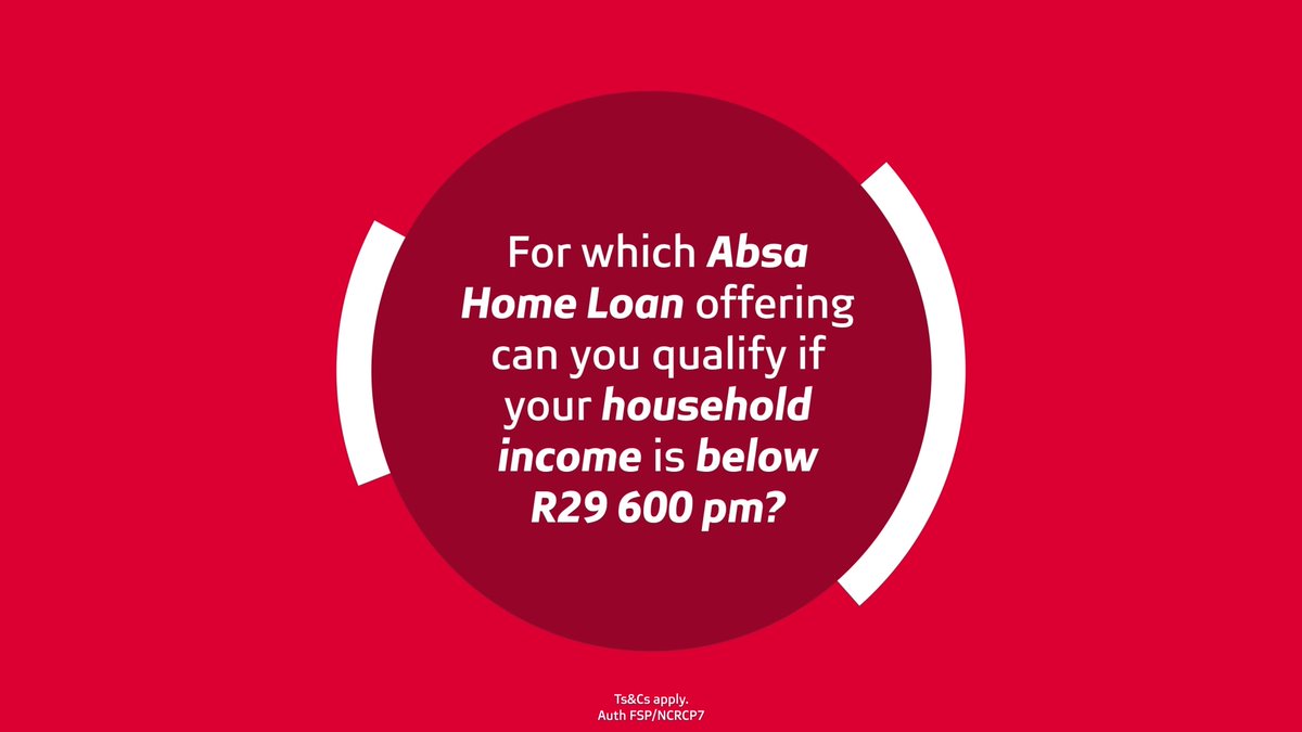 Start your home-buying journey this #WeDoMoreWednesdays. Stand a chance to win 1 of 10 R1 500 Takealot vouchers! For which Absa Home Loan offering can you qualify if you earn R29 600 pm or less? Clues here: Reply with #WeDoMoreWednesdays & 🤩 Ts&Cs apply.