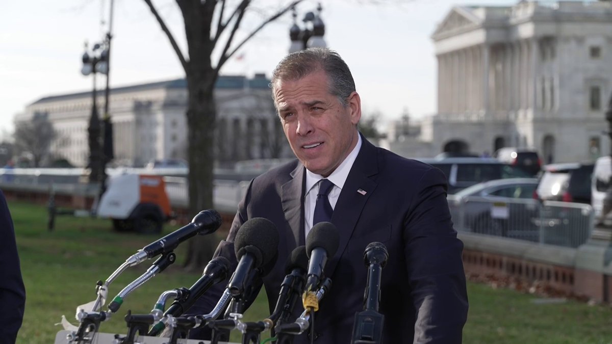 "What are they afraid of? I'm here. I'm ready" Hunter Biden tells reporters he is in DC to testify at a public hearing, as Republicans insist the president's son speak to them behind closed doors.