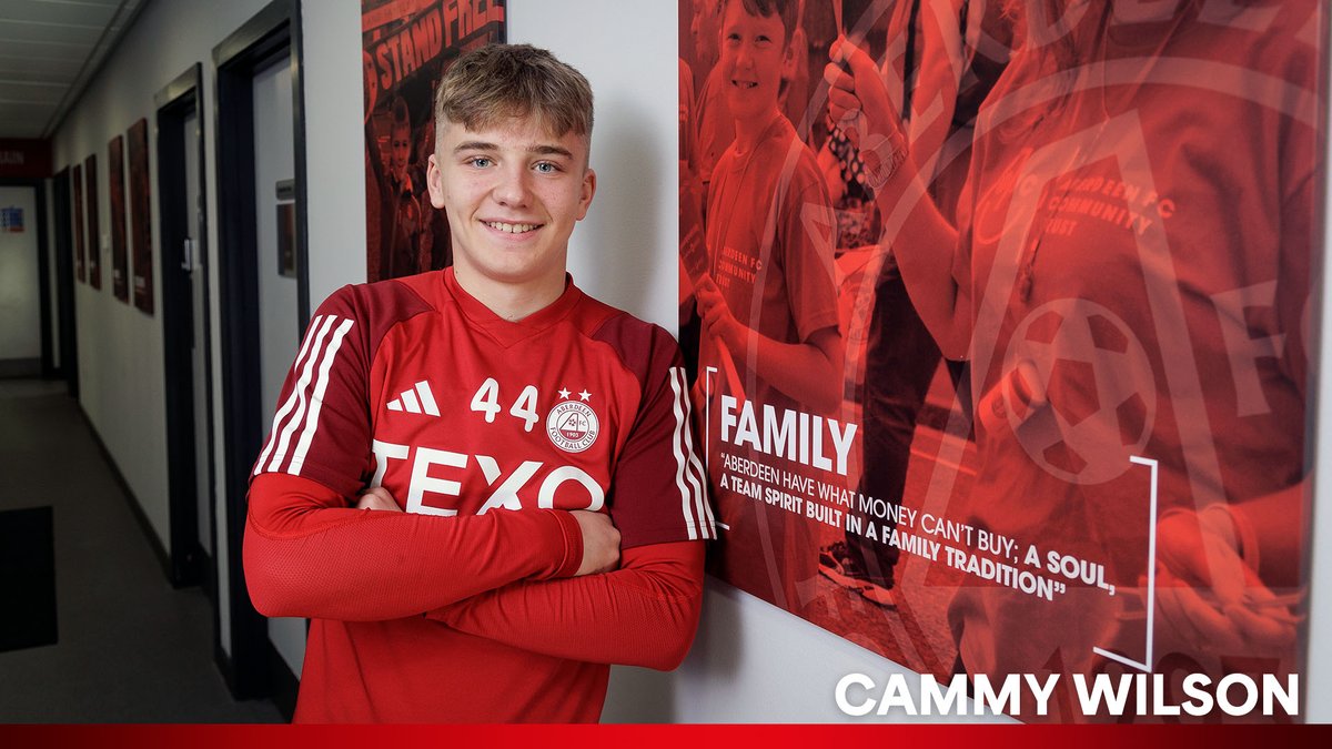 💬 "I love the club." We are involved in two cup finals this week and young Cammy Wilson will be at both 🔴 #StandFree | Aberdeen FC Youth Academy