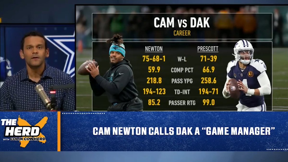 "Cam Newton, you had a worse career than Dak Prescott." — Jason McIntyre reacts to Cam Newton's comments on Dallas' QB