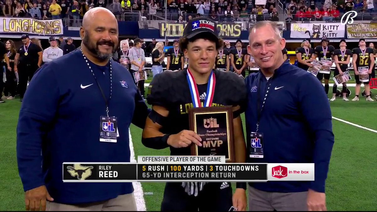 Offensive MVP is none other than Riley Reed! 🏆 Jack in the Box | #UILState | @BallySports | Texas UIL