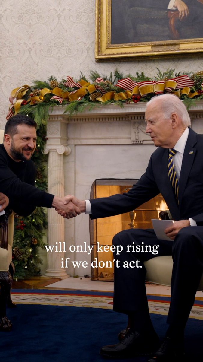 I was proud to host President Zelenskyy at the White House where I reaffirmed that the United States’ support for Ukraine is unshakeable. Congress must pass supplemental funding for Ukraine. This is about freedom for Ukraine – and freedom everywhere.
