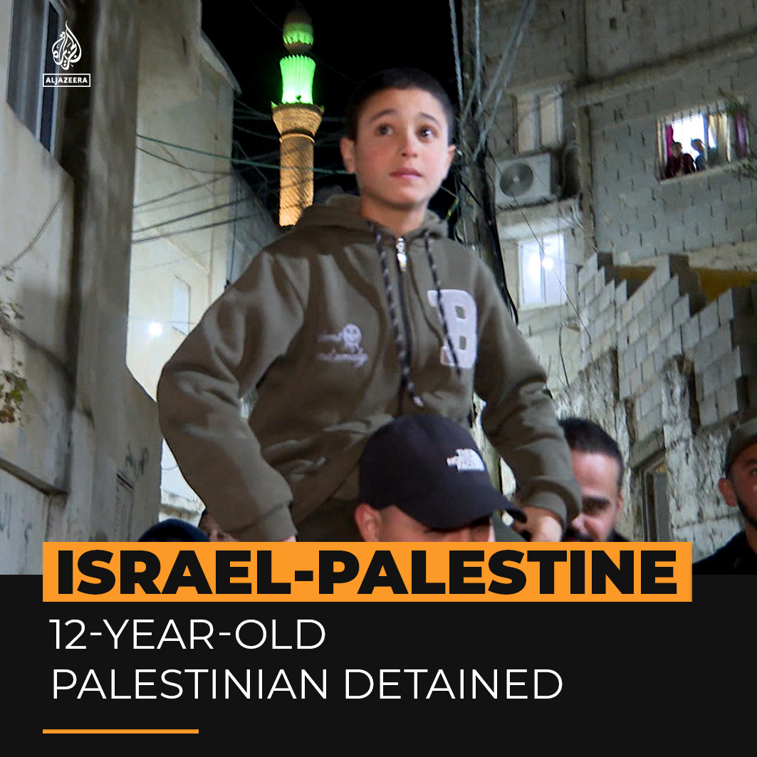 This 12-year-old Palestinian was taken to an Israeli interrogation centre without a lawyer or parent, after being accused of throwing stones at Israeli soldiers in the occupied West Bank ⤵️